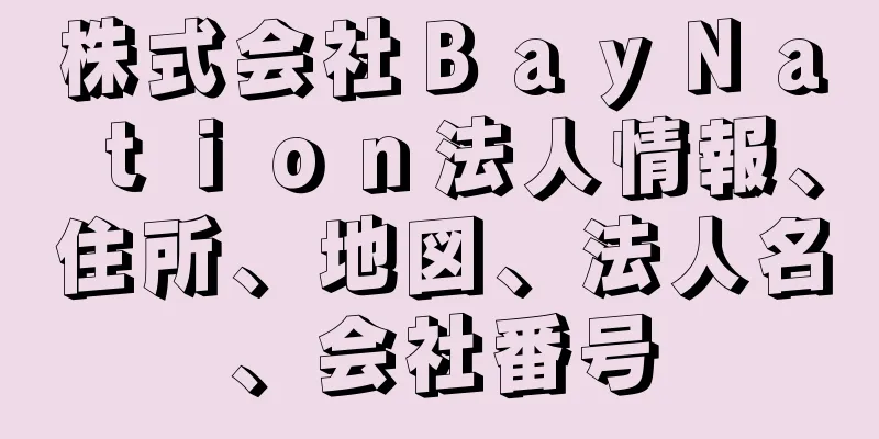 株式会社ＢａｙＮａｔｉｏｎ法人情報、住所、地図、法人名、会社番号